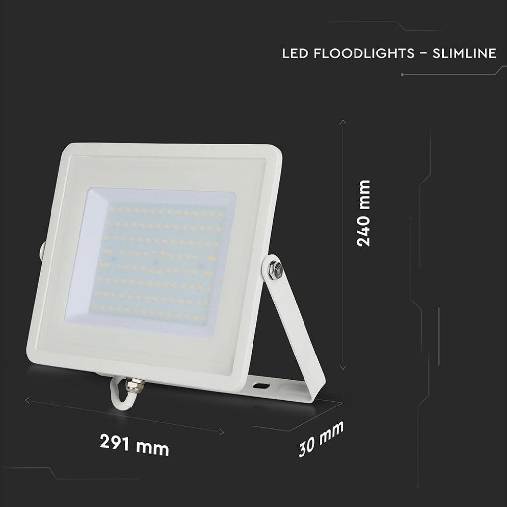 V-TAC VT-100-W Faro LED SMD Chip Samsung 100W Colore Bianco 6400K IP65 SKU 417