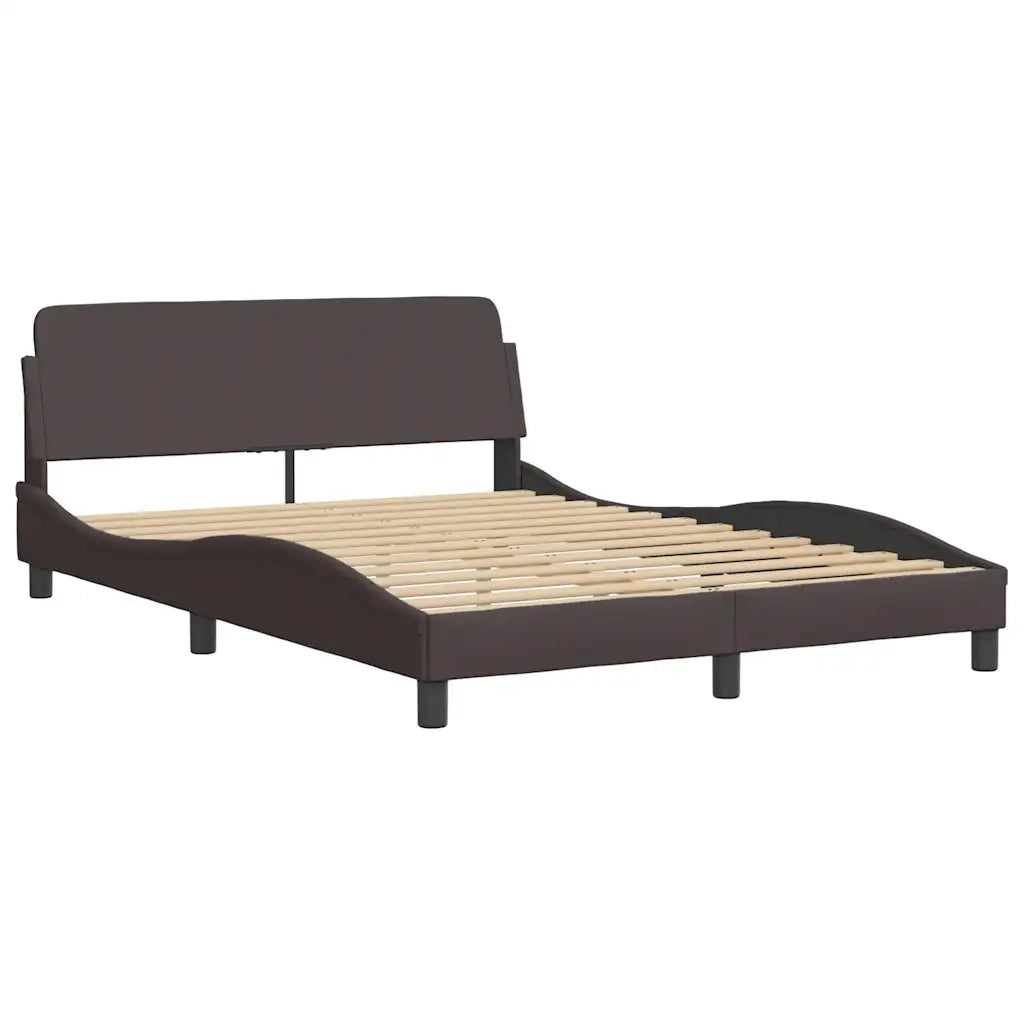 Giroletto senza Materasso Hvar Marrone Scuro 140x200 cm Tessuto