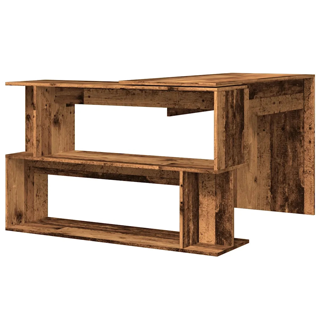 Scrivania ad Angolo Legno Vecchio 200,5x50x76 cm Truciolato 855956