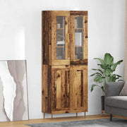 Credenza 2 pcs Legno vecchio Legno multistrato