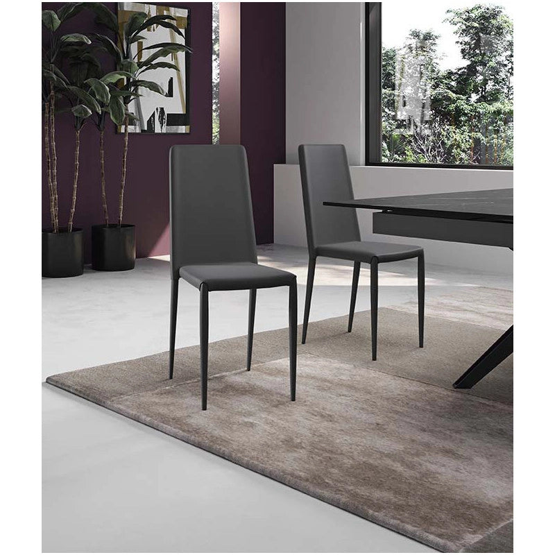 Sedia in similpelle Cleo 40cm X 42cm H 96cm Stones