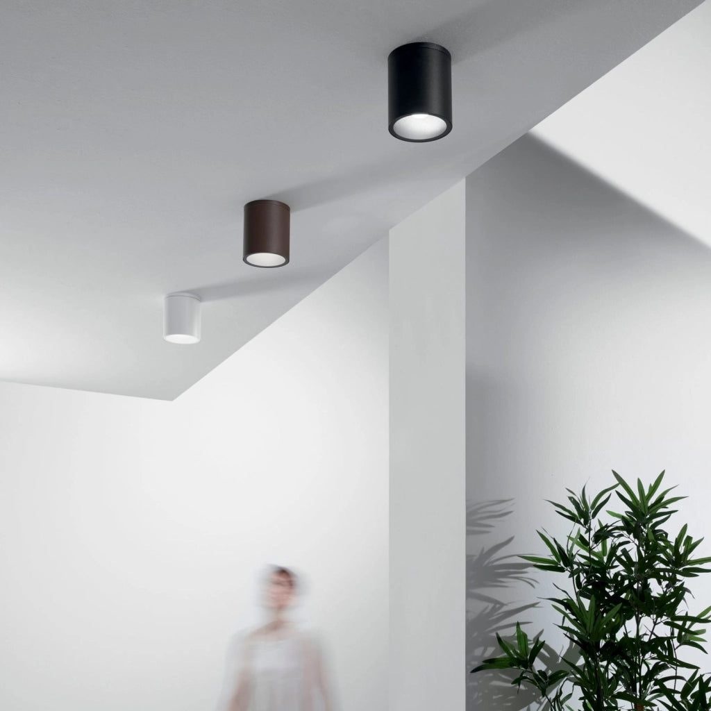 PLAFONIERA CITIZEN NERA TONDA 1 LUCE ATTACCO E27 IP54 14,5X17CM