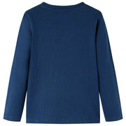 Maglietta per Bambini Maniche Lunghe Blu Marino 128 13037