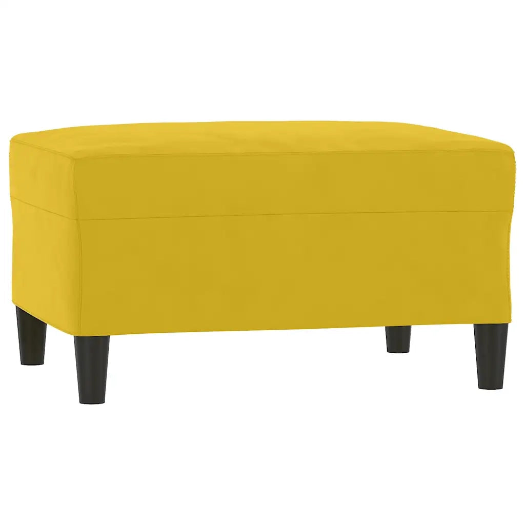 Set di Divani 4 pz con Cuscini giallo in Velluto