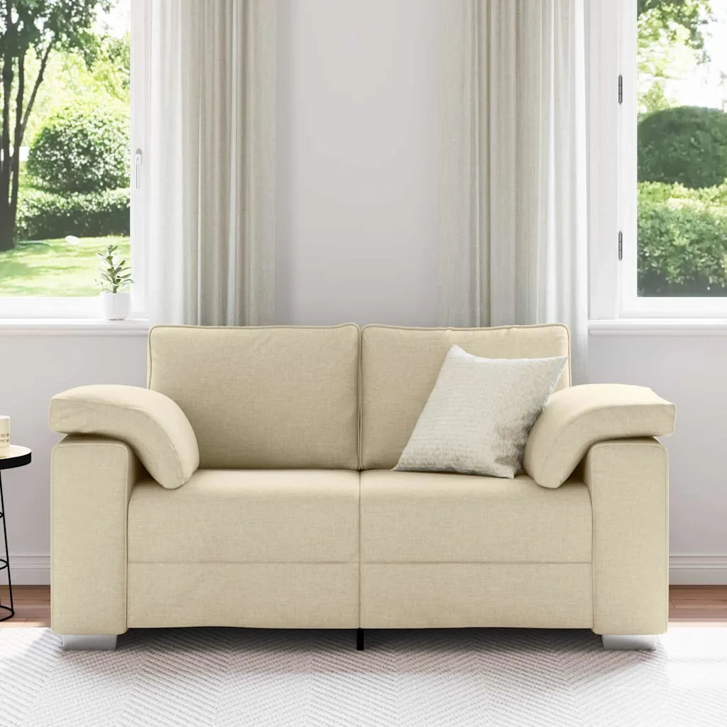 Divano Crema 160 x 80 x 82 cm Tessuto 4105224