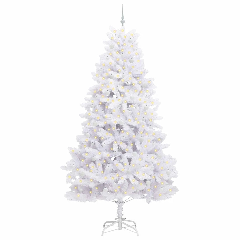 Albero di Natale Artificiale con Rami Pieghevoli Bianco 270 cm 3426624