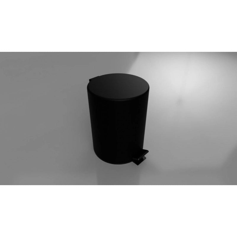 DARK pattumiera doccia soft close in ottone nero / 5L