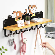 Appendiabiti/Gancio per Ingresso/Gancio per Chiavi/rastrelliera portaoggetti da Parete/mensola da Parete 44 cm (Swan&Monkey) (Colore: A)
