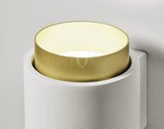SYME applique da Parete 2 luci attacco GX53 Tonda ottone in gesso e alluminio 146cm