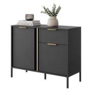 Madia Hame, Credenza un Cassetto, 103x40x81h cm Nero