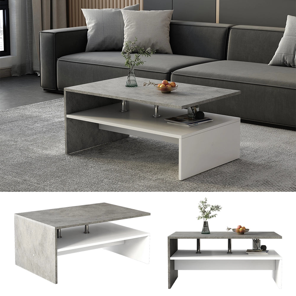 Vicco Tavolino da salotto Calcestruzzo 90 x 60 cm