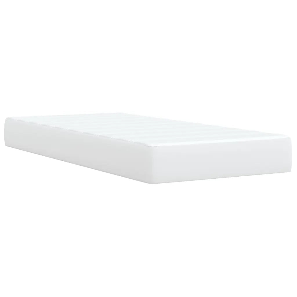 Giroletto a Molle con Materasso Bianco 90x190 cm in Similpelle