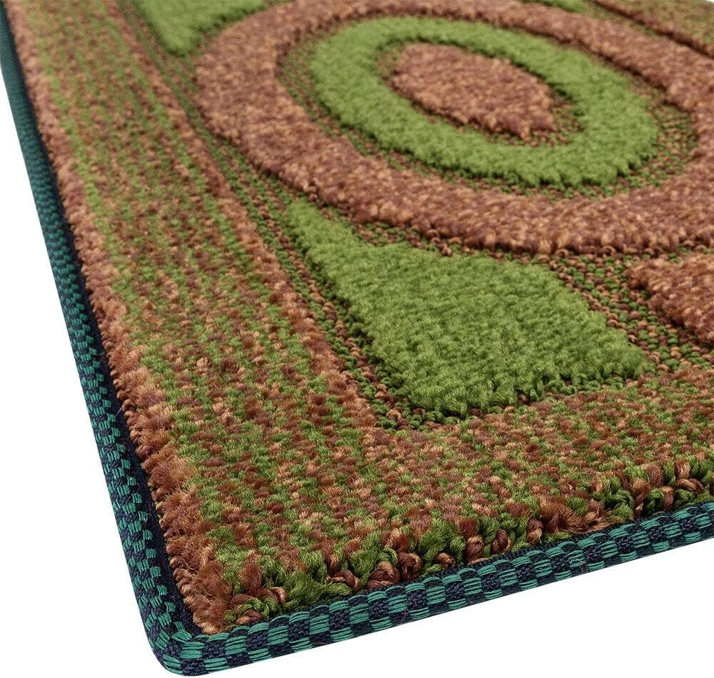 Zerbino Ingresso 40x70 cm Asciugapassi Assorbente Antiscivolo Morbido Made In Italy Verde