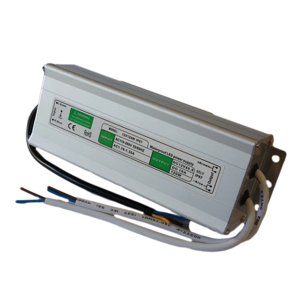 Trade Shop - Alimentatore Trasformatore Impermeabile 12v Ip67 Waterproof Striscia Led Switch -