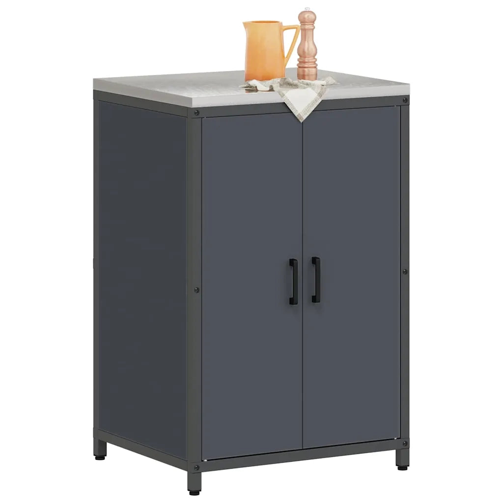 Stoccaggio in cucina Antracite 60 x 50 x 92 cm Acciaio 874991