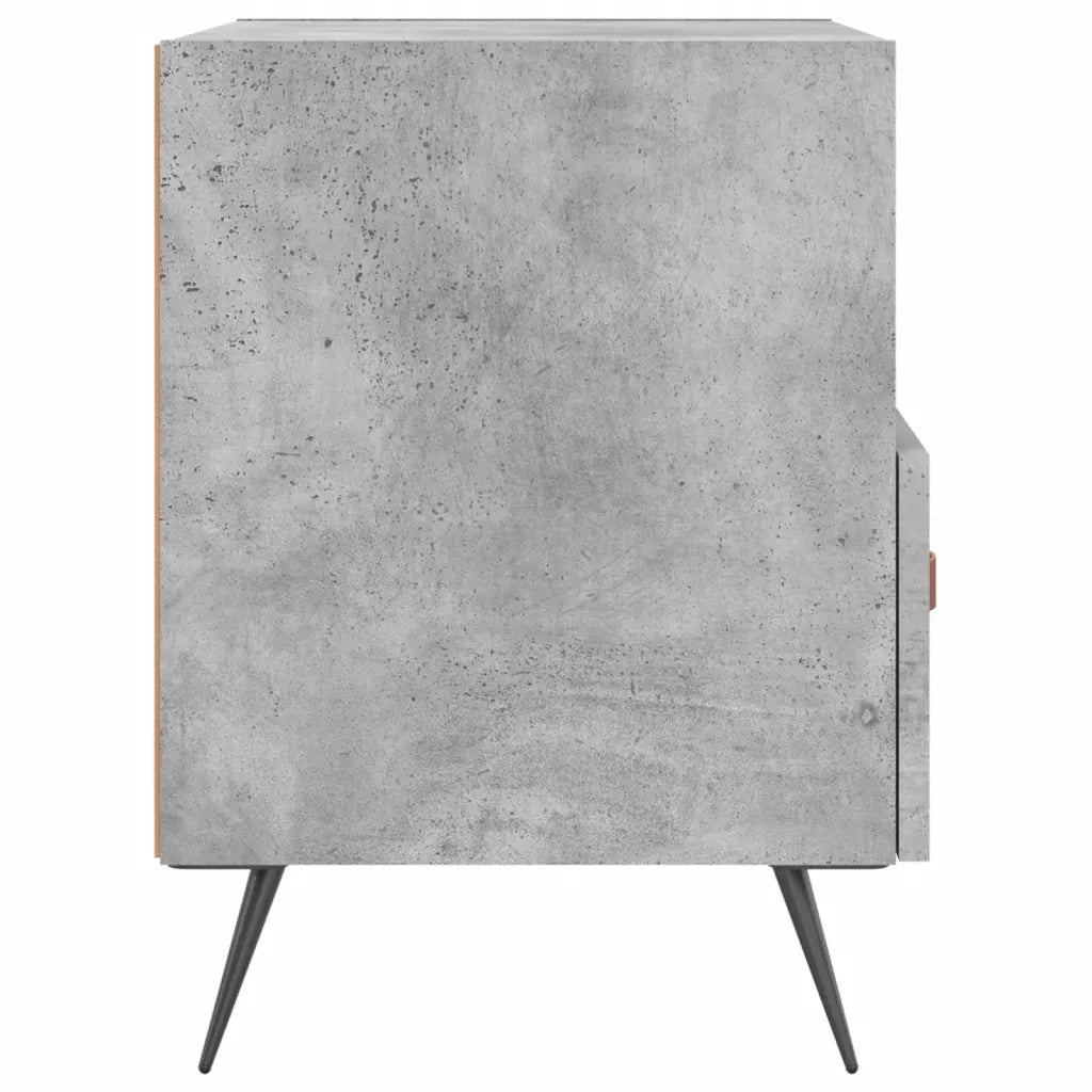 Comodini 2 pz Grigio Cemento 40x35x47,5 cm in Legno Multistrato 827381