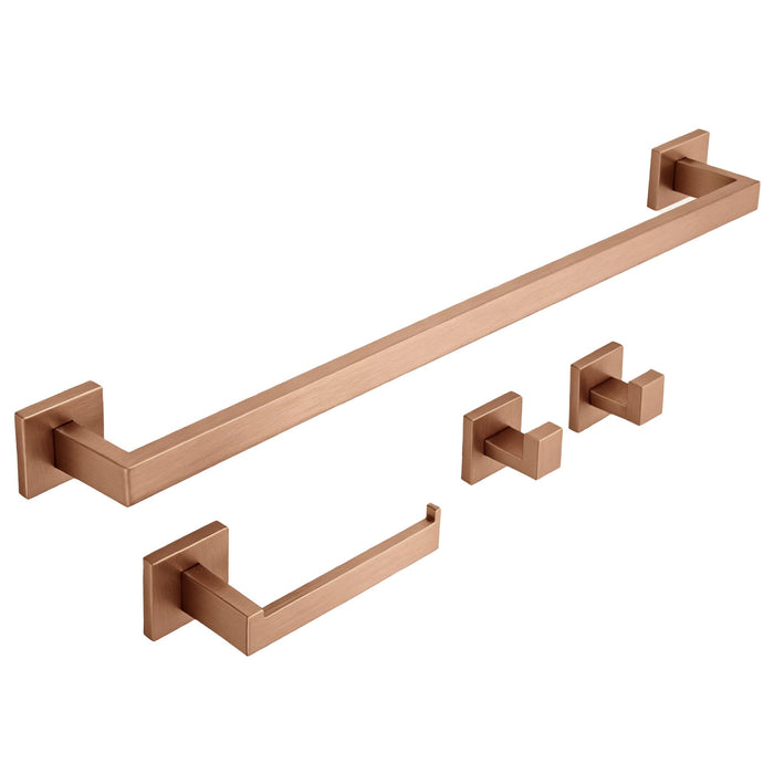 Set Accessori Da Bagno Rio Brush Copper 4 Pezzi