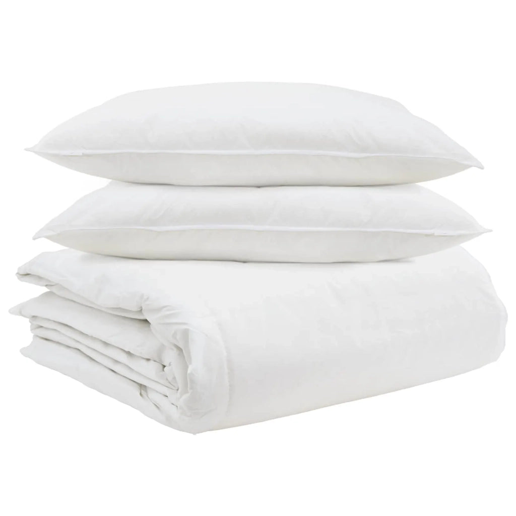 Set di Piumoni con cuscino 3 pcs Bianco Piuma d'anatra 3376960