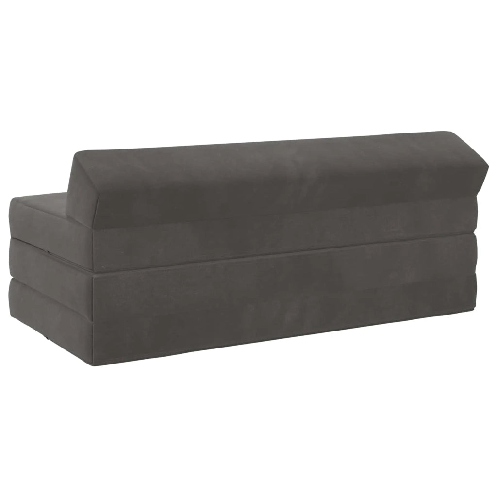 Divano Letto Pieghevole Grigio Scuro 120 x 60 x 49 cm Tessuto 900042