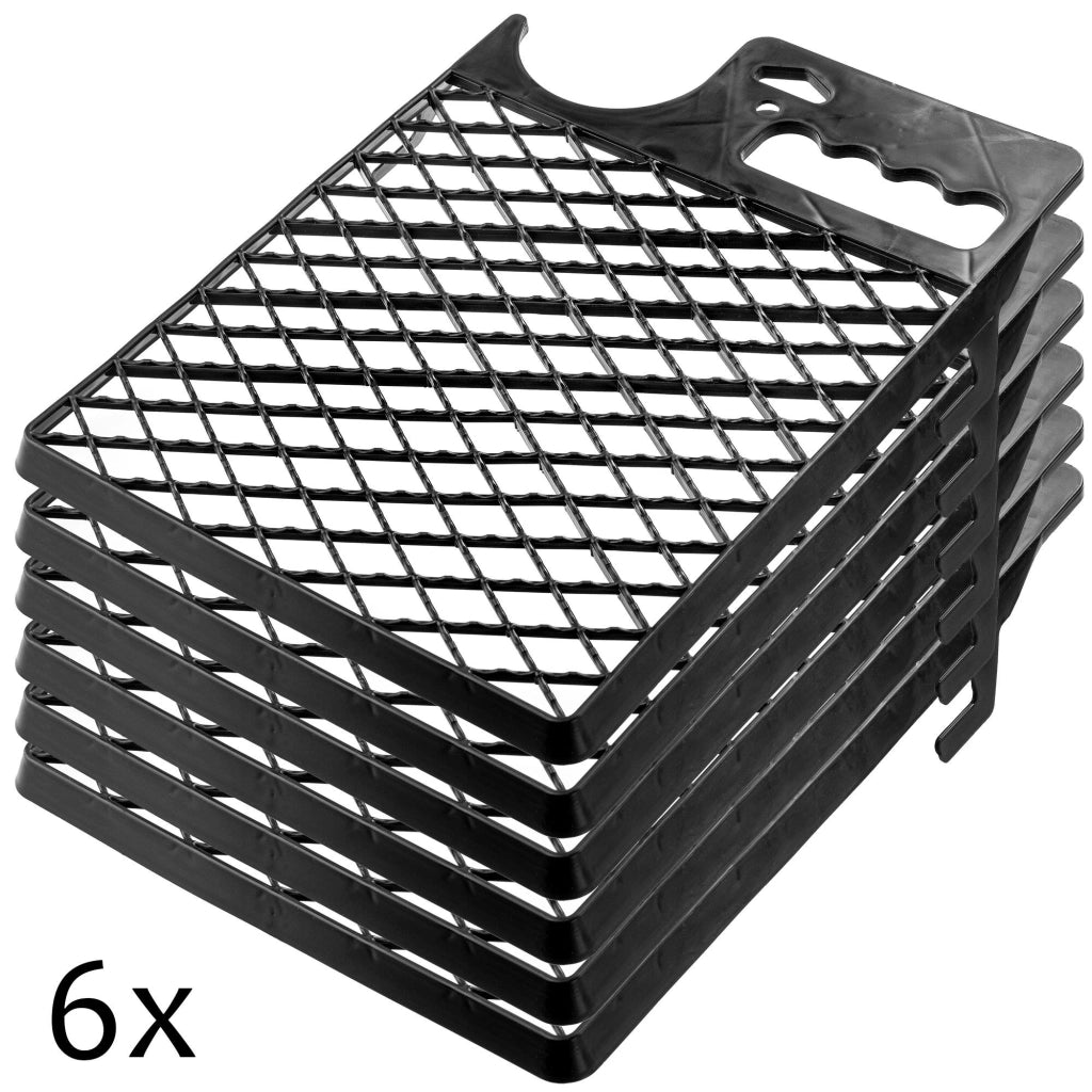 Griglia per pittura piccola KADAX 230x305mm per rullo, nera, con supporto per secchio, 6 pezzi