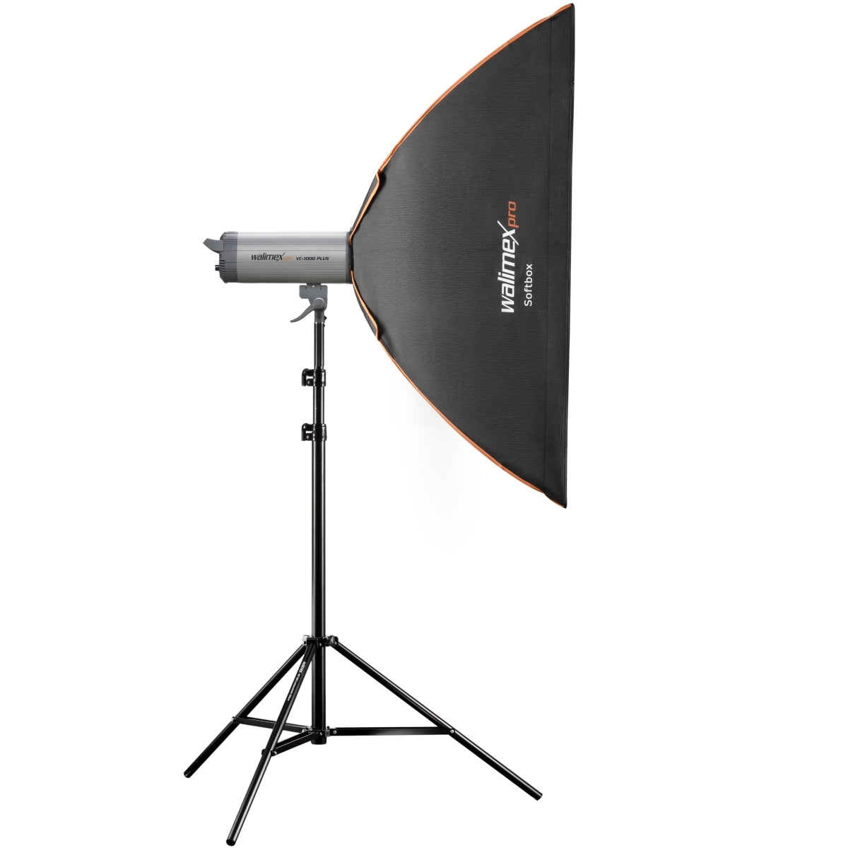 PLUS Orange Softbox 80x120cm, girevole a 360°, Sagomatore di luce per foto e video, incluso diffusore griglia maschere adattatore Aurora/Bowens, per studio fotografico
