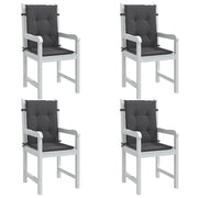 Cuscini Sedia Schiena Bassa 4 pz Antracite MÃ©lange 100x50x4 cm