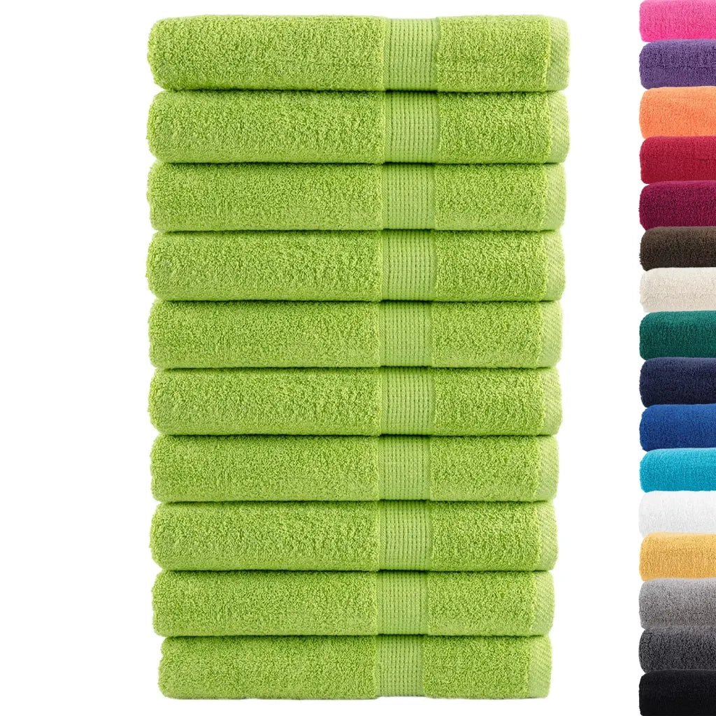 Asciugamani per Sauna SOLUND 10 pz | Teli per bagno Verdi 80x200cm 600 g/m2