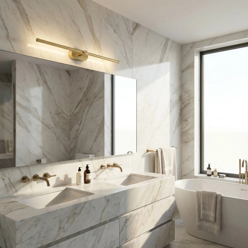 Applique Da Bagno Led APP1893-1W 60 Cm Brush Gold