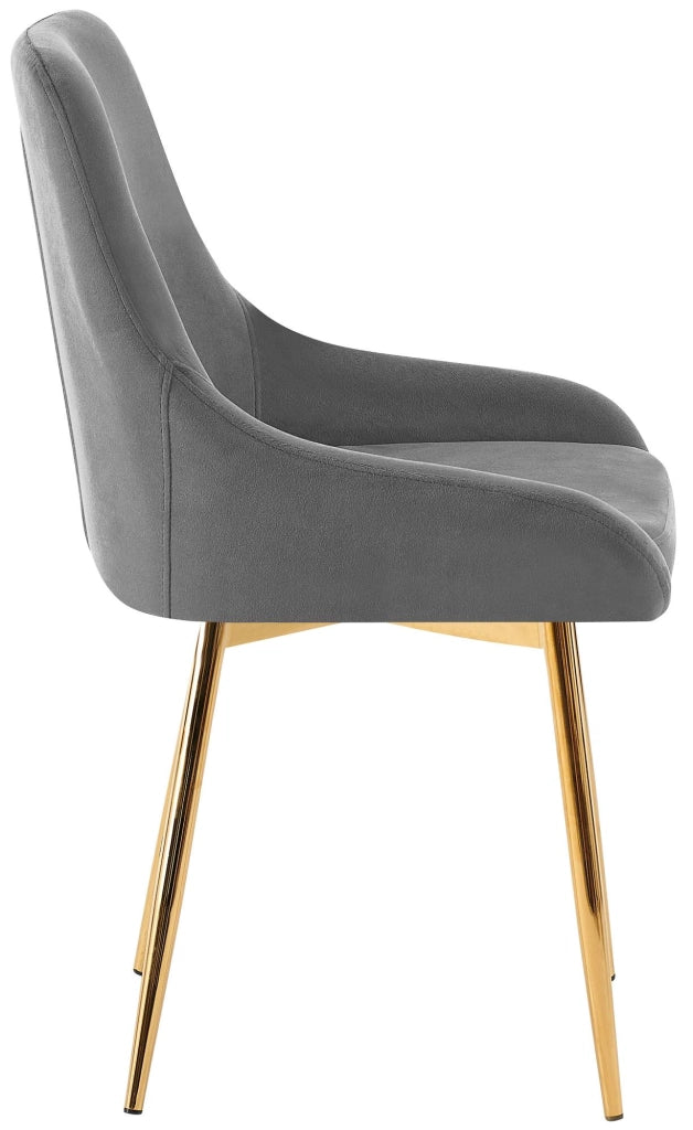 Set di 2 sedie da pranzo Elmira velluto oro 1