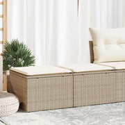 Set Divano da Giardino 2 pz con Cuscini Beige Polyrattan Acacia 3328681
