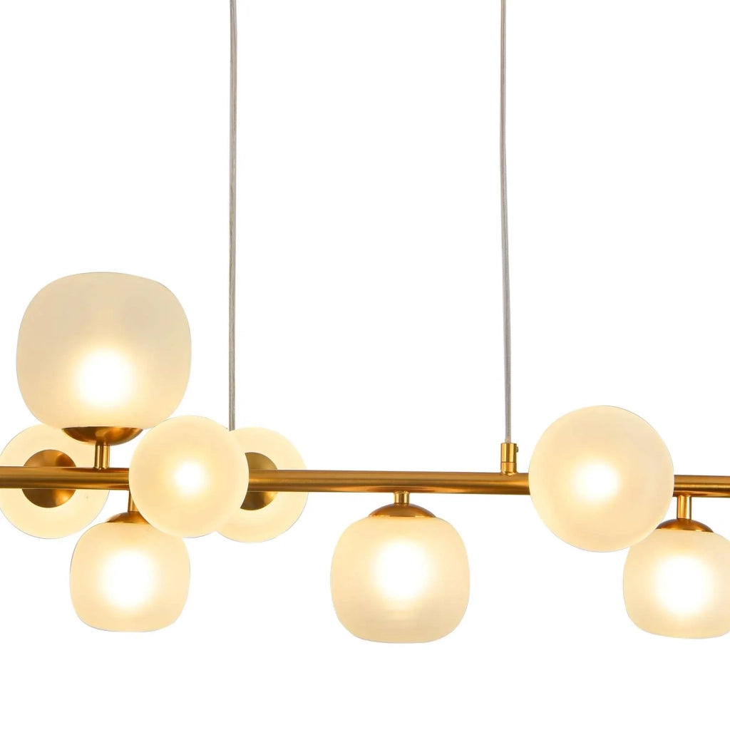 LÚZETE - LAMPADA DA SOFFITTO 8 LUCI PARALUMI BIANCO OPALE NICOLETTA