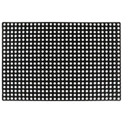 Tappetino in gomma per interni/esterni 80 x 120 cm antiscivolo facile da pulire gomma nera 02_0046301