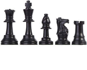 Set di Scacchi in Plastica - 32 Pezzi Standard - Pezzi di Scacchi di Ricambio per Tornei - Dimensioni Medie/Grandi - Cuscino a Spillo Sotto - Superficie Liscia