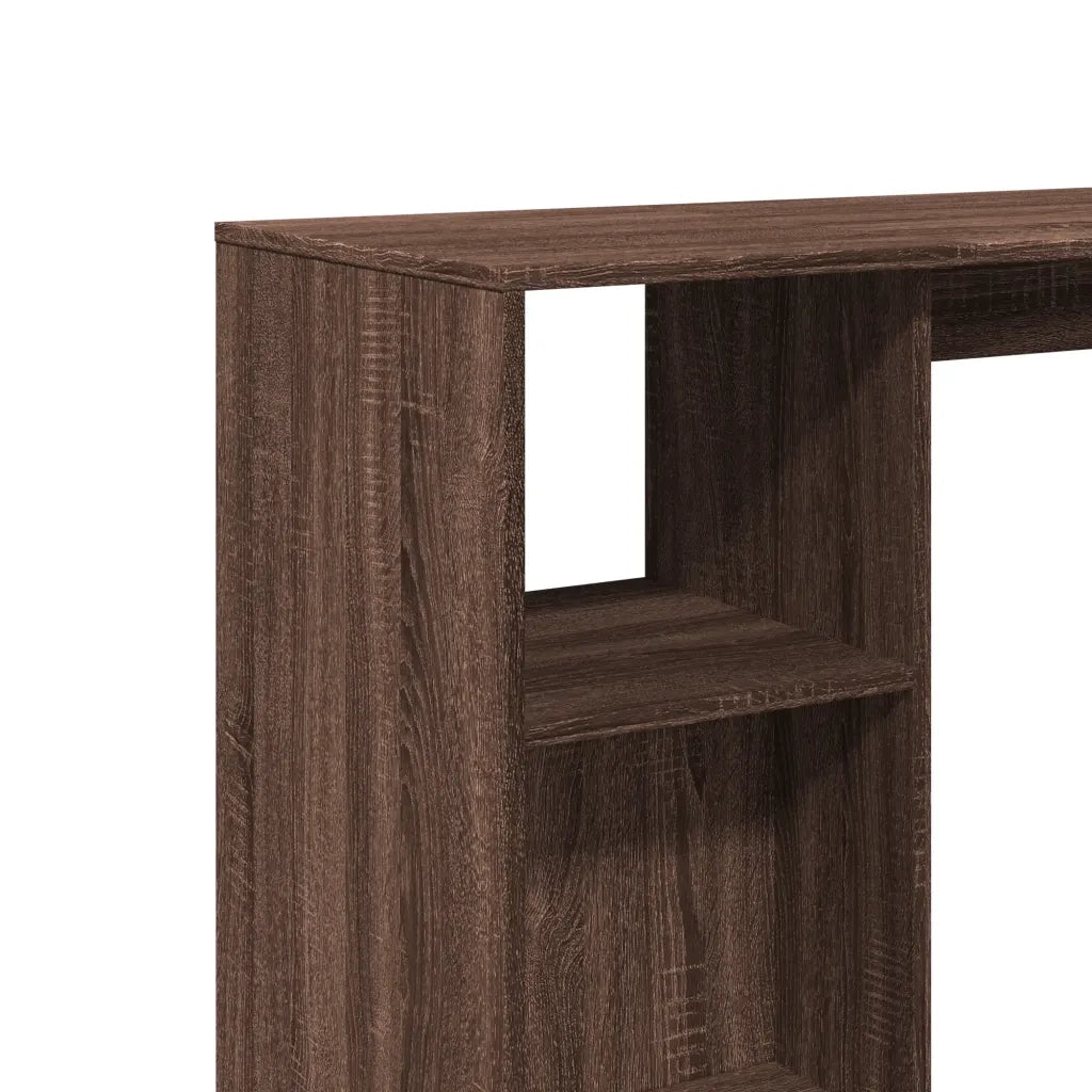 Tavolo Bar Ripiano Rovere Marrone 124x46x103,5 cm Multistrato