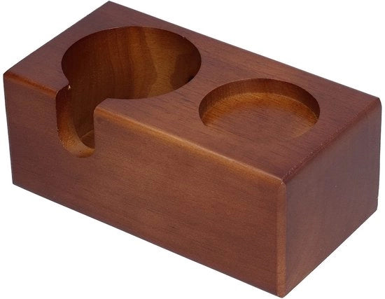 Caffettiera con 2 fori - Legno di Betulla - Sostegno filtro caffè nr4 - Tampone espresso - Standard alimentare - Adatto per uso domestico