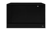Diversa terrario in legno nero 80x50x50h - con sportelli scorrevoli in vetro