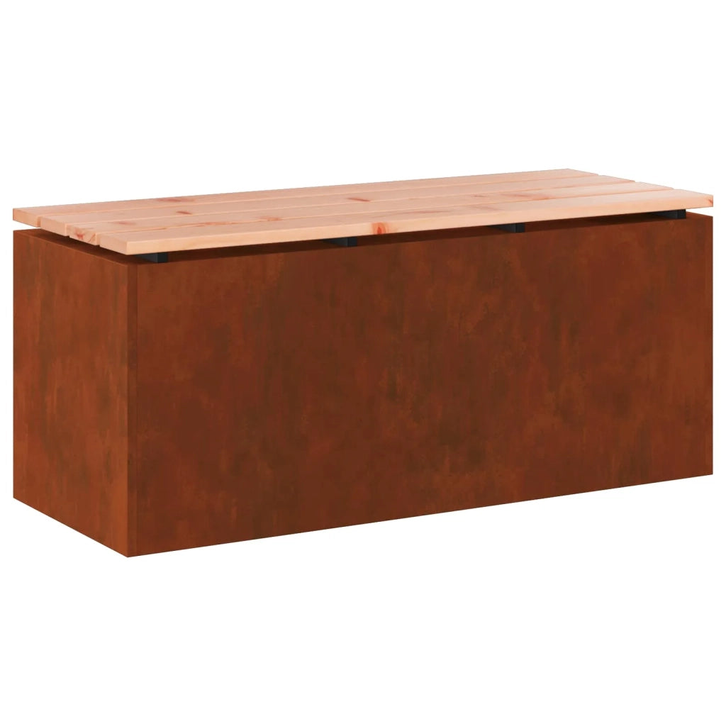 Panchina da Giardino | Panca da Giardino Ruggine 100 x 40 x 43 cm acciaio corten