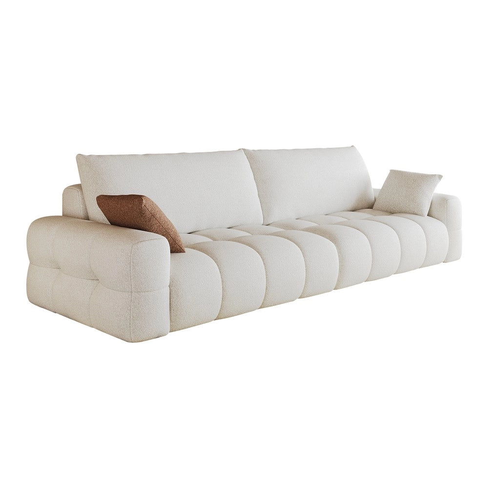 Divano Modulare in Tessuto ¨C Minimal ¨C Bianco, 260cm, senza montaggio