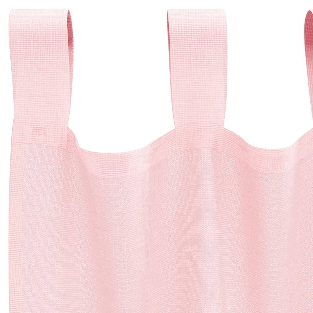 vidaXL Tende in Voile con Passanti 2 pz Rosa Chiaro 140x245 cm