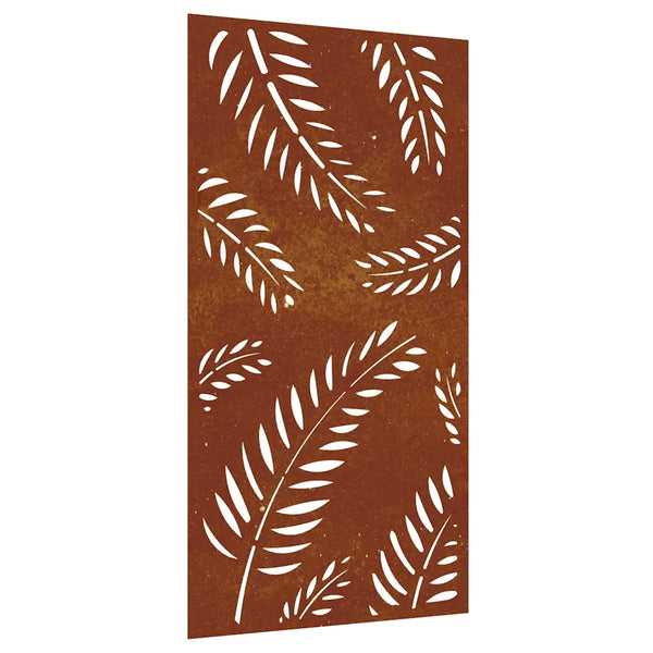 Decorazione Muro da Giardino-Decorazioni da giardino 105x55 cm Foglia Acciaio Corten