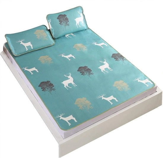 Topper estivo per materasso - Rinfrescante e confortevole - Sfida la calura estiva - 90 * 195 cm - Cuscino di copertura 48 * 74 cm .