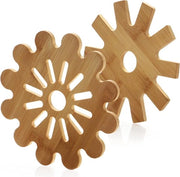 Sostegni in Bambù - Protezione Duratura e Naturale - 2 pezzi - Bambù - Fiore + Stella