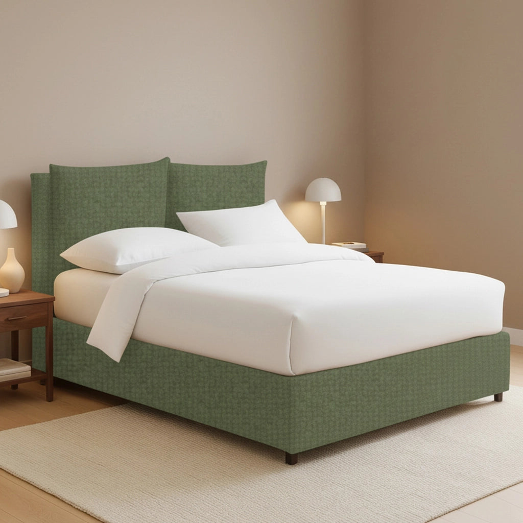 Falmouth, Letto Piazza e Mezza Sfoderabile Made in Italy, Verde