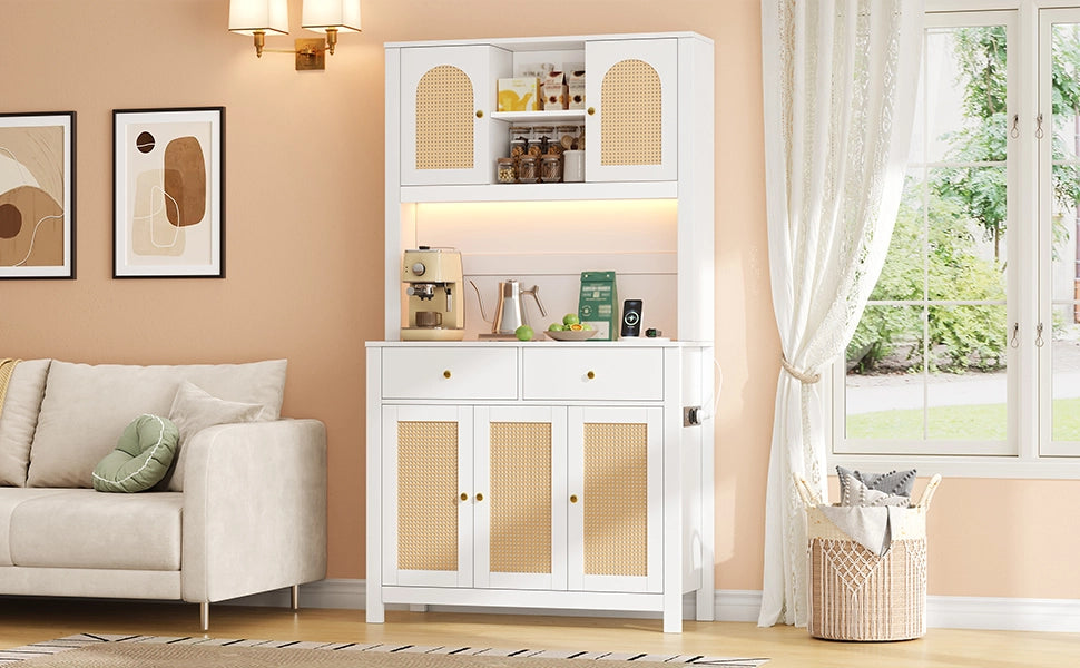Mobile contenitore multiuso ¨C Minimal ¨C Bianco, 5 ante, 2 cassetti, 100x40x180 cm