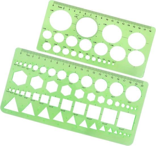 Serie di Sfondi Geometrici e Linee - 2 Pezzi Strumenti per Disegno Circolare e Progetto Geometrico per Scuola e Ufficio