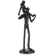 Figurina in Ferro di Papà e Figlia - Figurina di Papà e Figlia Simbolo di Amore Scultura Decorazione per il Giorno del Papà, il Matrimonio, Natale Regali di Ricordo Figura per il Nuovo Papà, il Suocero, il Figlio, il Marito