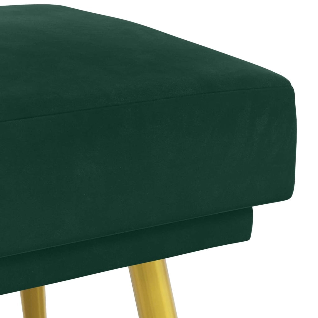 Panchina a doppio strato Verde Scuro 120 x 45 x 46 cm Velluto 42038587