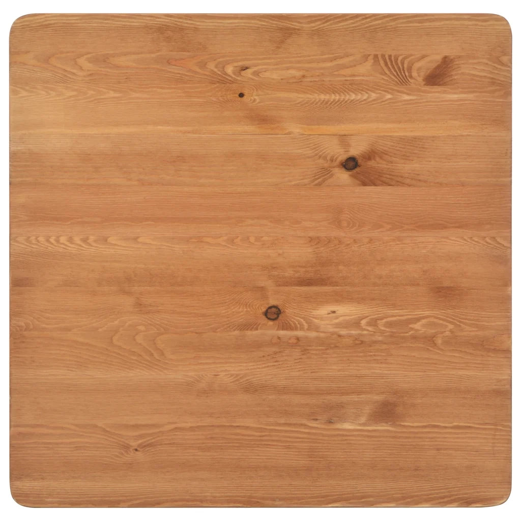 Tavolo da Bar Nero 60x60x108 cm Legno Massello di Pino Acciaio cod mxl 12534