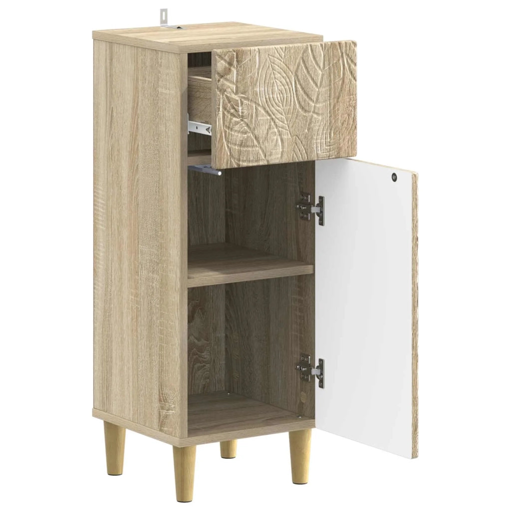 Mobiletto da Bagno DELFT Rovere Sonoma 30 x 31 x 80 cm 897047