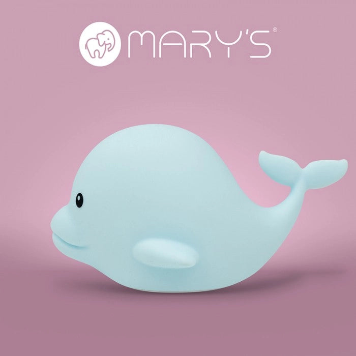 Lampada notte bimbi senza fili Delfino RGBW blu 1W Mary's